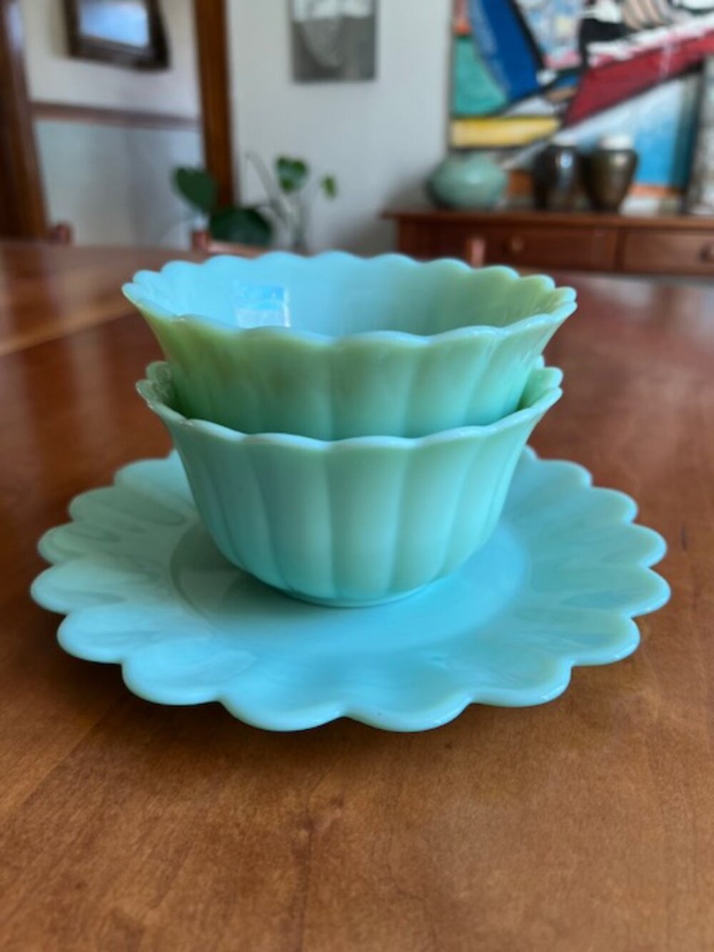 The Pioneer Woman Timeless Beauty Jadeite Bowls (2) & Plate